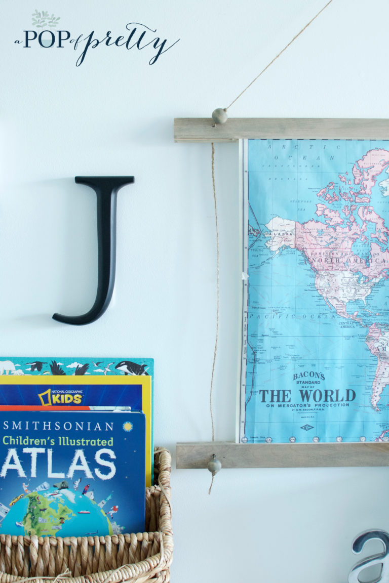 Map Wall Decor Frame Tutorial (Vintage Style) A Pop of Pretty
