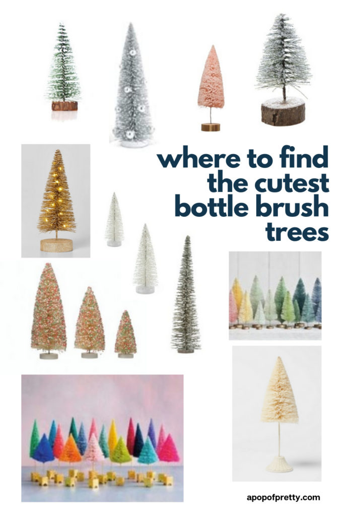 bottle brush trees christmas