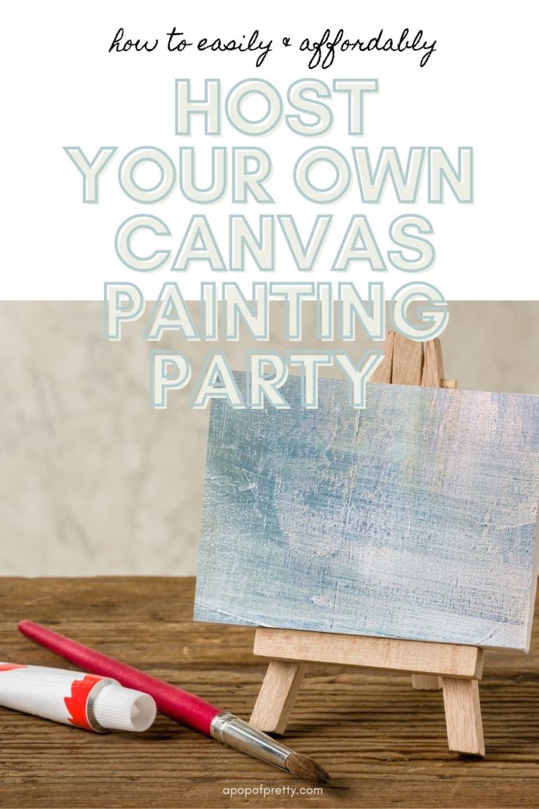 Paint and Sip DIY Painting Party (with Dollar Store Finds) A Pop of