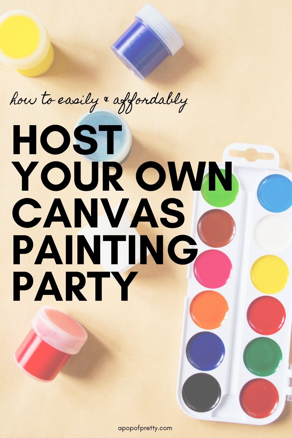  12 Sets Watercolor Paint Party Supplies Mini Paint