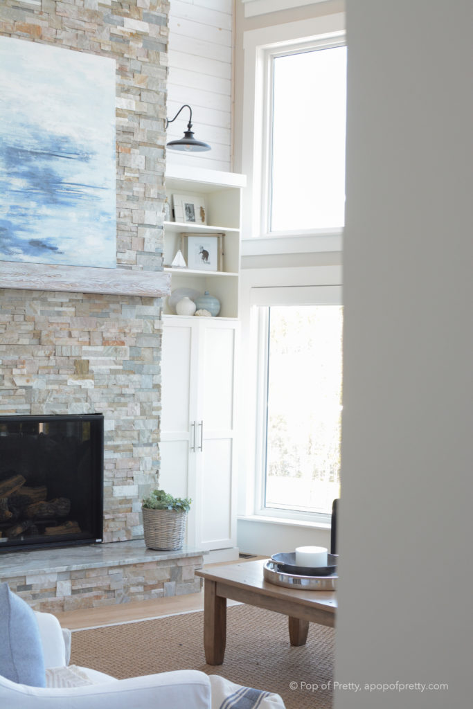 coastal cottage fireplace