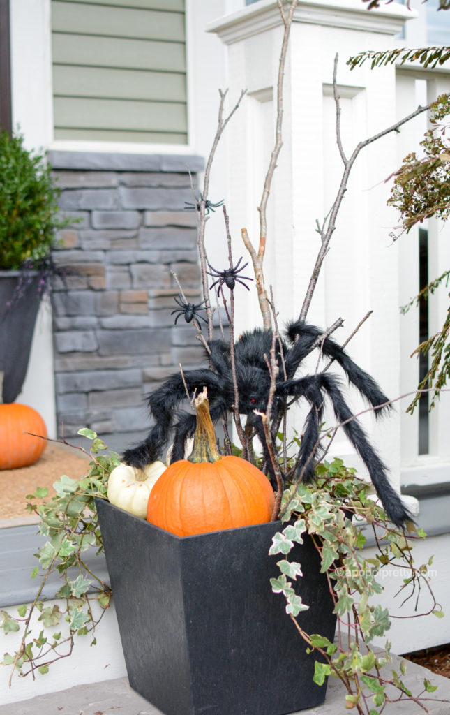 Halloween decor outdoor planter