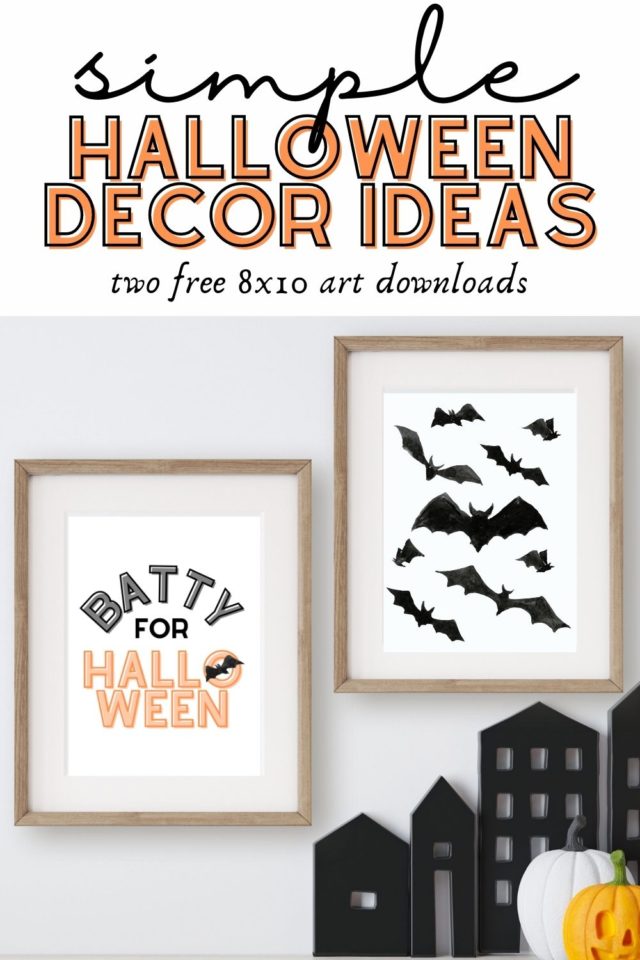 Halloween Free Printable (Watercolour Bats) - A Pop of Pretty