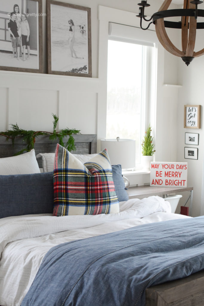 Christmas bedroom decor plaid